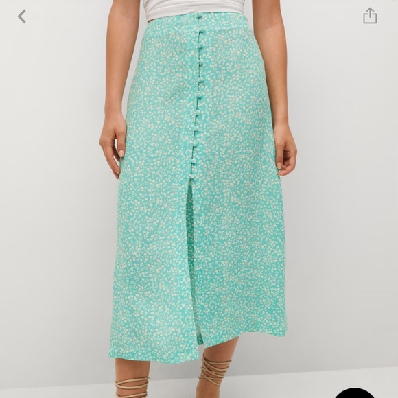 Mango Akira Midi Summer Skirt Red XS - Picture 4 of 7